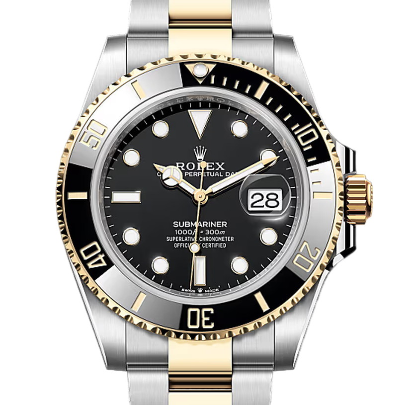 サブマリーナー　素材　ブラック　オイスター（3列リンク）