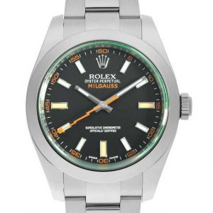 ロレックス ミルガウス グリーンガラス 116400GV ブラック