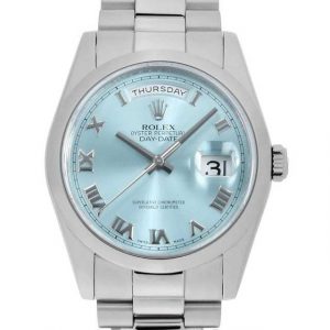 ロレックス デイデイト 118206 アイスブルー ローマ