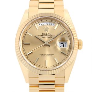 ロレックス デイデイト36 128238 シャンパン バー