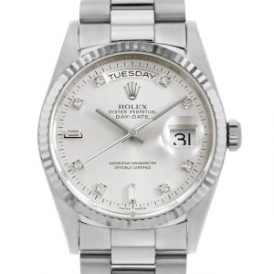 ロレックス デイデイト 8Pダイヤ/2Pバケットダイヤ 18239A シルバー