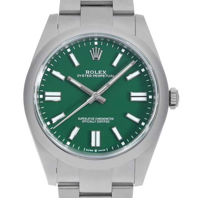 ロレックス オイスターパーペチュアル41 124300 グリーン