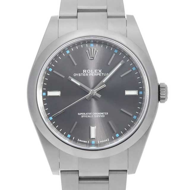 ロレックス オイスターパーペチュアル 39 114300 スレート (ダークロジウム グレー)
