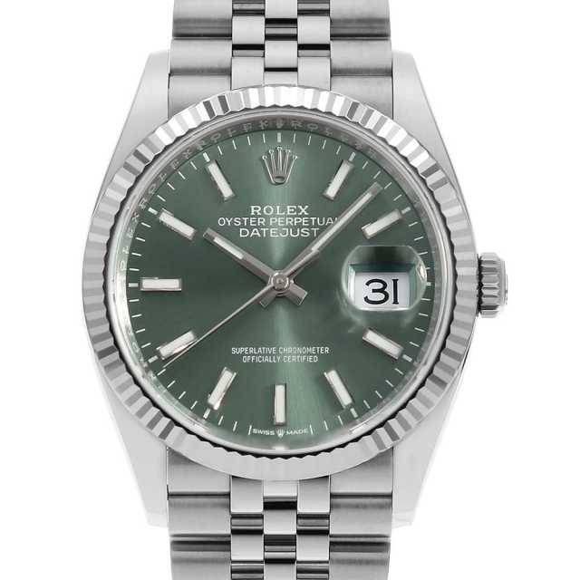 ロレックス デイトジャスト36 126234 ミントグリーン 5列 ジュビリーブレス
