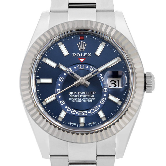 ロレックス スカイドゥエラー 326934 ブルー 3列 オイスターブレス