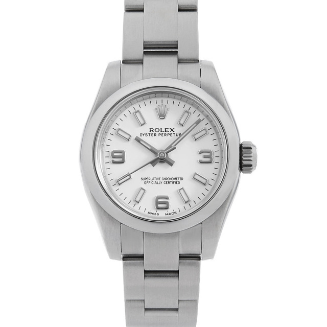 ロレックス オイスターパーペチュアル 176200 ホワイト 369ホワイトバー