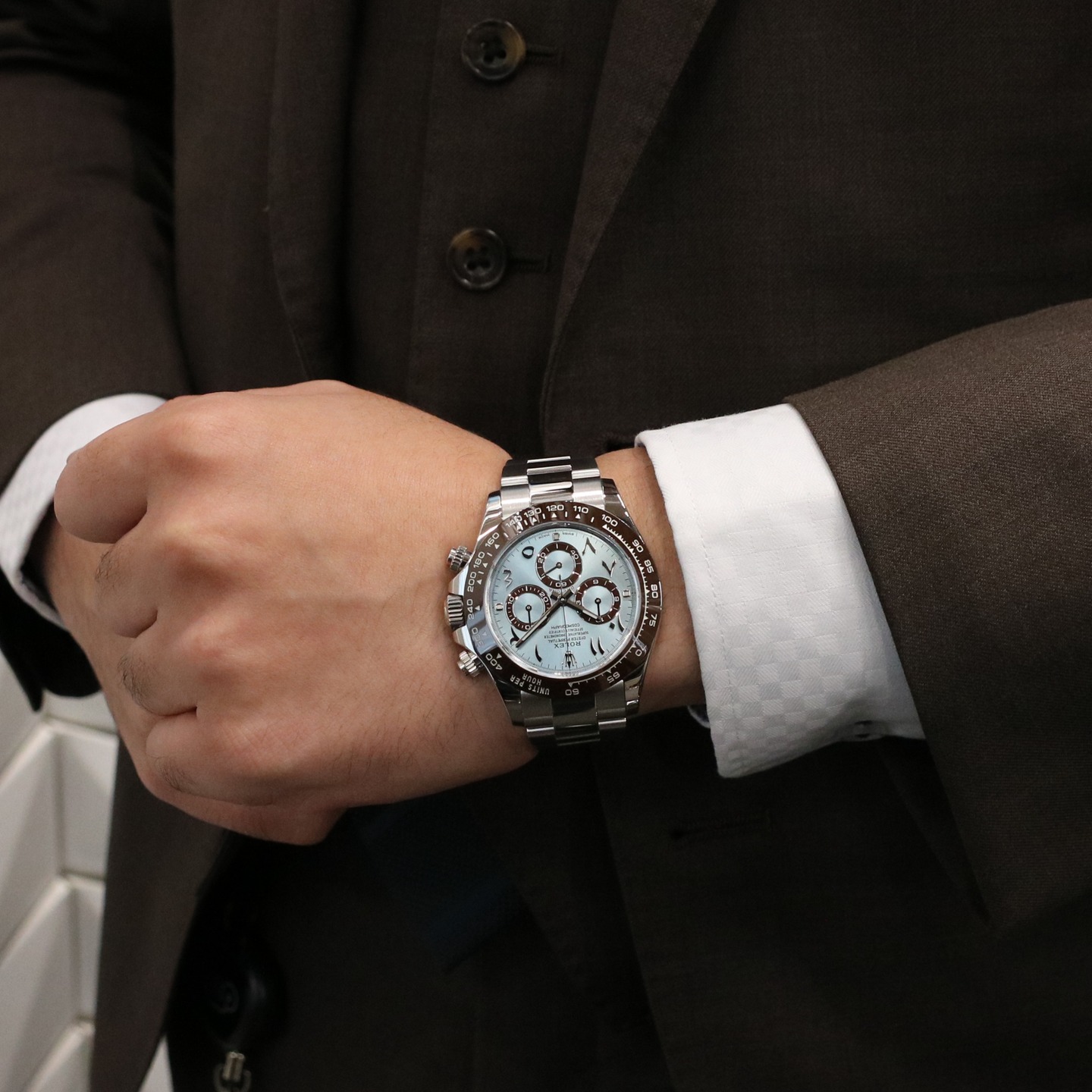 コスモグラフデイトナアイスブルー文字盤