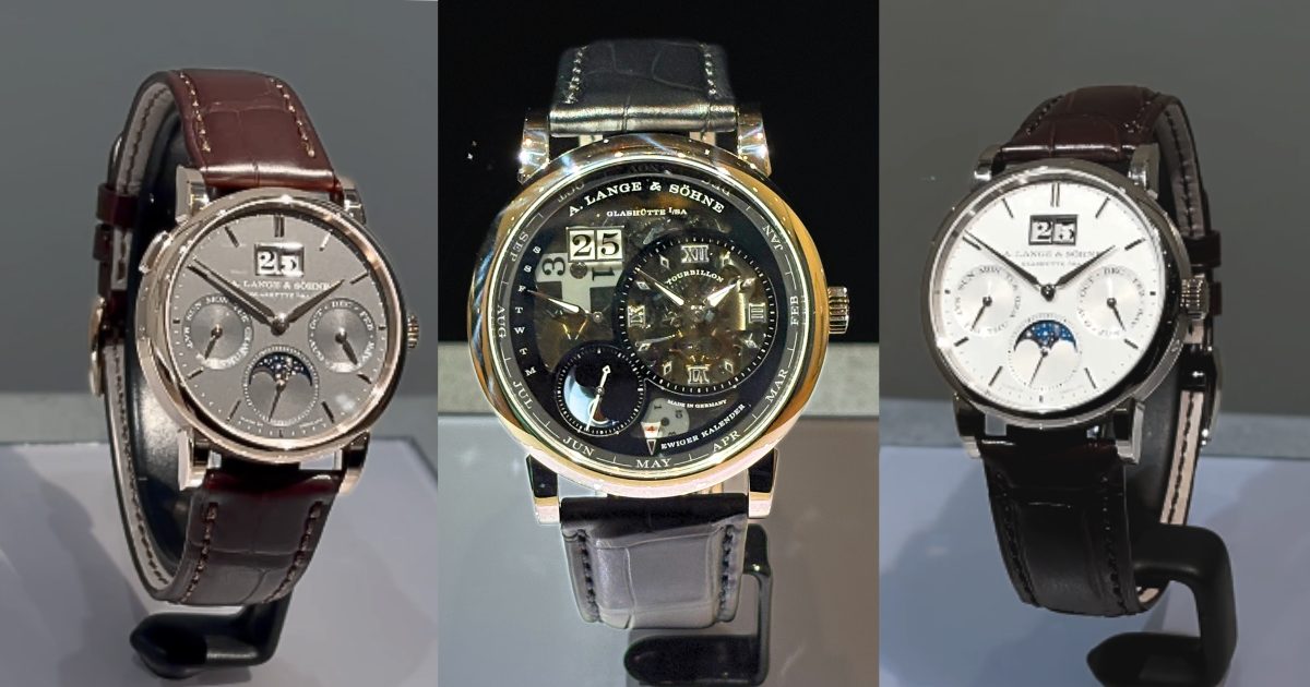 ランゲ1･トゥールビヨン･パーペチュアルカレンダー “ルーメン”Ref. 720.035FEプラチナ950サクソニア・アニュアルカレンダーホワイトゴール750Ref.331.026 E サクソニア・アニュアルカレンダーピンクゴールド750Ref. 331.033 E