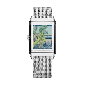 エナメル・葛飾北斎 《東都葵ヶ岡の滝》