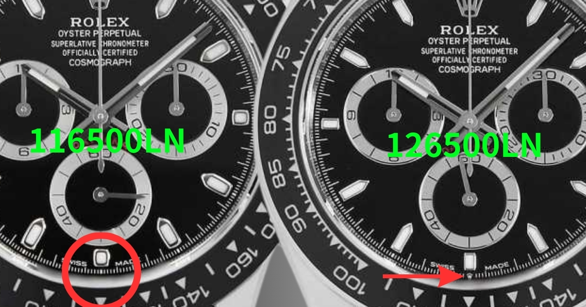 116500LNと126500LNの違い 王冠マーク
