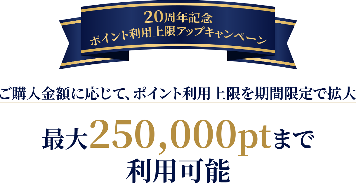 20周年記念 ポイント利用上限アップキャンペーン