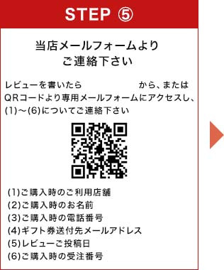 当店メールフォームより
                    ご連絡下さい