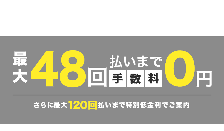 ショッピングローン最大48回無金利キャンペーン