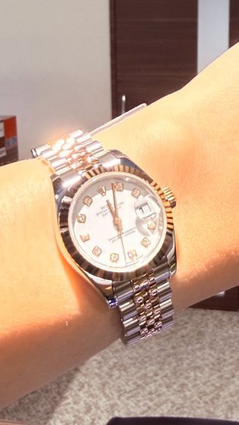 ロレックス デイトジャスト 10Pダイヤ 179171G ホワイトをご購入いただきました！