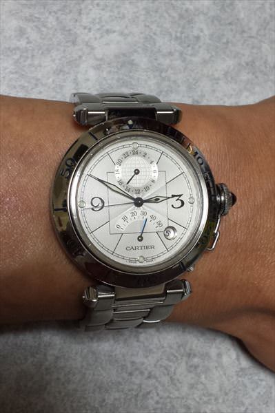 カルティエ パシャ パワーリザーブ GMT W31037H3